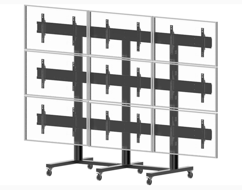 Soporte de ruedas para 9 televisores Soporte de ruedas para 9 televisores